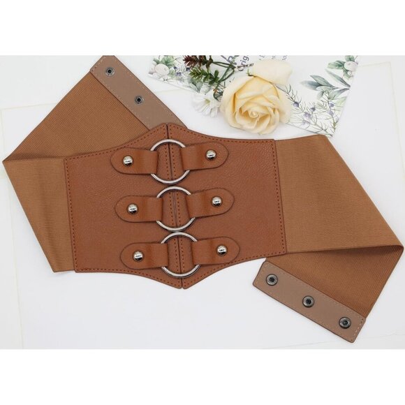 Women\'s Corset Belt Extra Wide Stretchy Belts Elastic Waspie Waist Belt main image 3